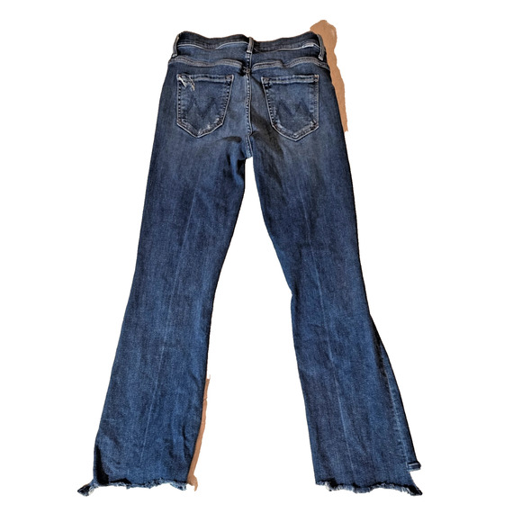 MOTHER The Insider Crop Step Chew Jeans Women’s 25 Dancing on Coals Raw Hem Fray - Picture 8 of 10